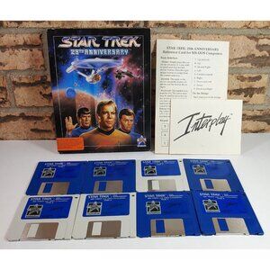 VTG Star Trek 25th Anniversary - Floppy Disc Big Box PC Game - IBM 1991